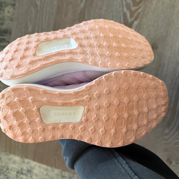 Gently worn Girls Adidas UBounce DNA Pink Sneakers Shoes Size 4 - Picture 4 of 4